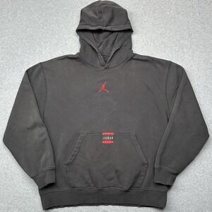 Jordan Hoodie Mens Large Black Who Said Man Was Not Meant To Fly Jumpman Fleece